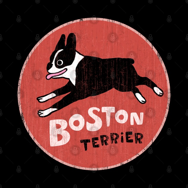 Boston Terrier | Cool Cartoon Dog Retro Style by Coffee Squirrel