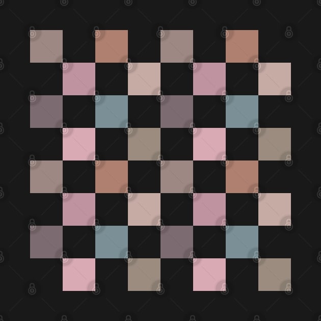 Romantic Pink Beige Checkerboard Pattern by Mastilo Designs