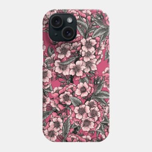 Cherry blossom on pink Phone Case