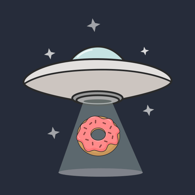 Kawaii UFO Donut Abduction T-Shirt by happinessinatee