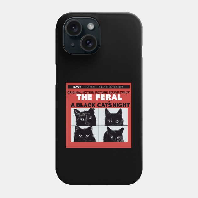 A Black Cat's Night Phone Case by TAP4242