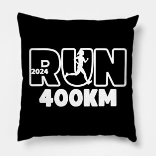 Run white Pillow