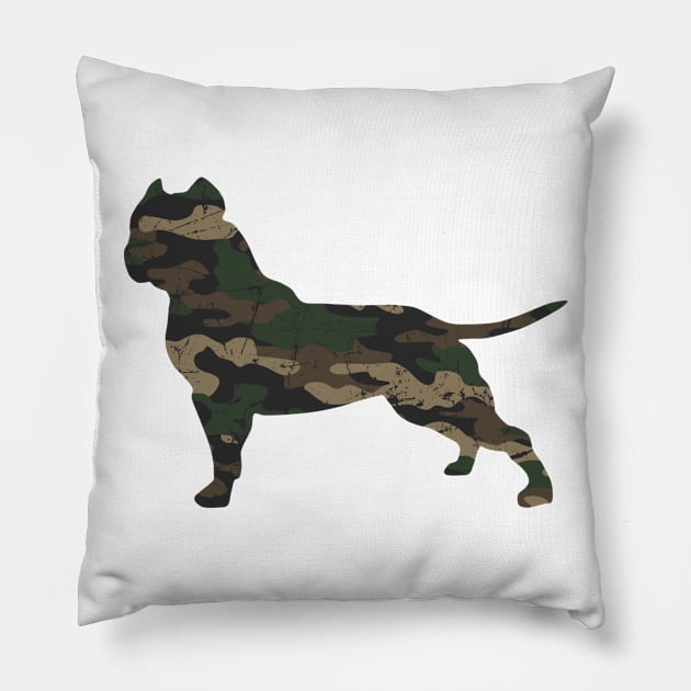 American bully army camouflage Pillow by hatem