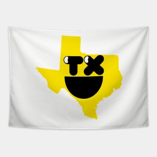 Texas States of Happynes- Texas Smiling Face Tapestry