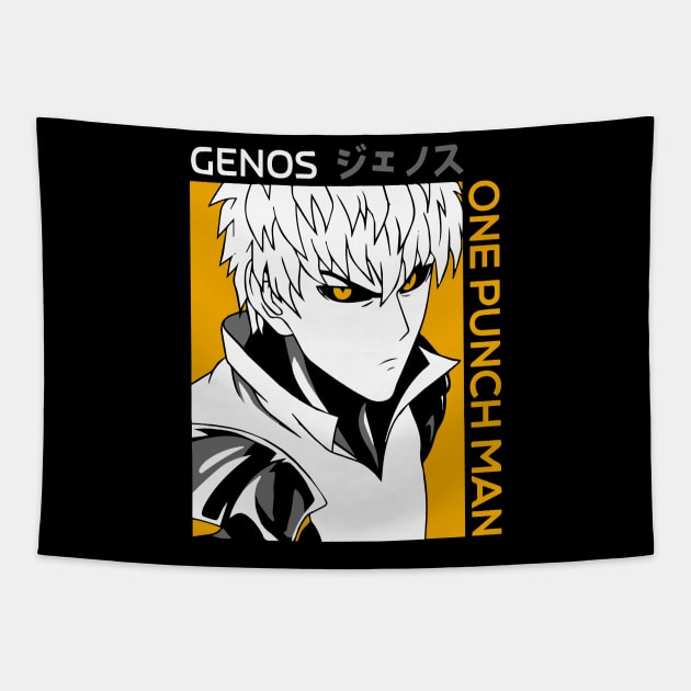 Genos OPM anime Fanart Tapestry by Planet of Tees