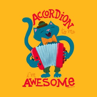 Accordion Instrument Playing Music by Cute Cats T-Shirt