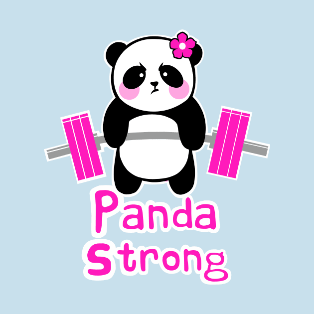 Fitness panda, gym girl, fitness girl by TimAddisonArt