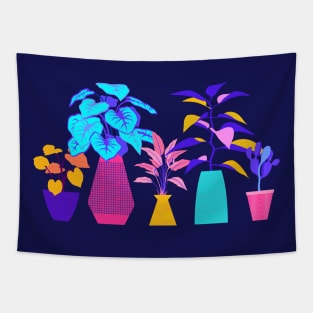 Colorful tropical indoor plants Tapestry