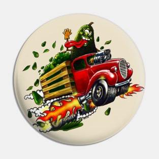 Hot Rod Avocado Pin