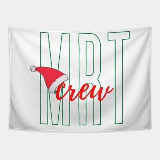 MRT Crew with Santa Hat White Background Tapestry