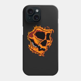 Fire skull head Phone Case