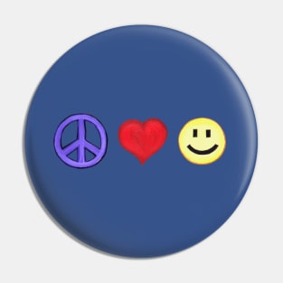 Peace Love Happiness Attire Pin