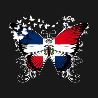 Dominican Flag Butterfly T-Shirt