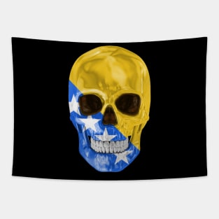 Bosnia And Herzegovina Flag Skull - Gift for Bosnian or Herzegovinian With Roots From Bosnia And Herzegovina Tapestry