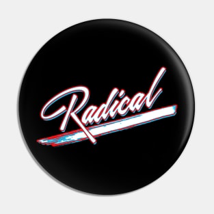 Radical 80s Retro Vintage Design Pin