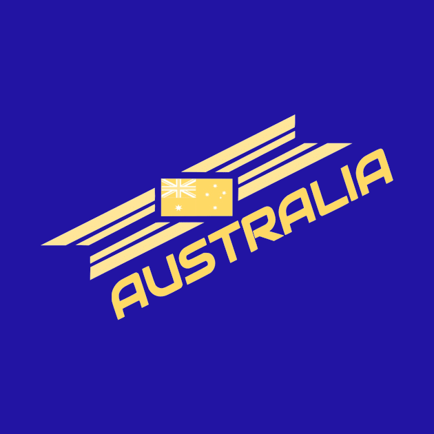 Australia Gold Flag Team Shirt by AurumBrand