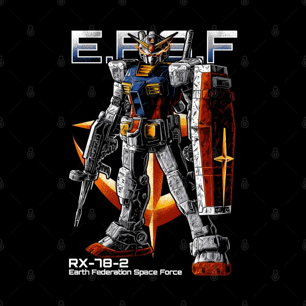 Gundam RX 78 Artwork by coldink