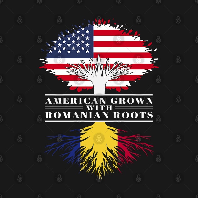 American Grown With Romanian Roots Us Romania Flag Tree by BramCrye