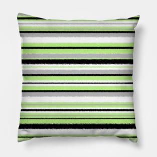 Agender grunge stripes Pillow