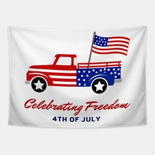 Celebrating Freedom 4th of July Tapestry