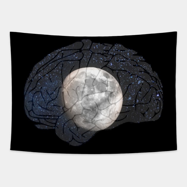 night sky brain Tapestry by Yaman