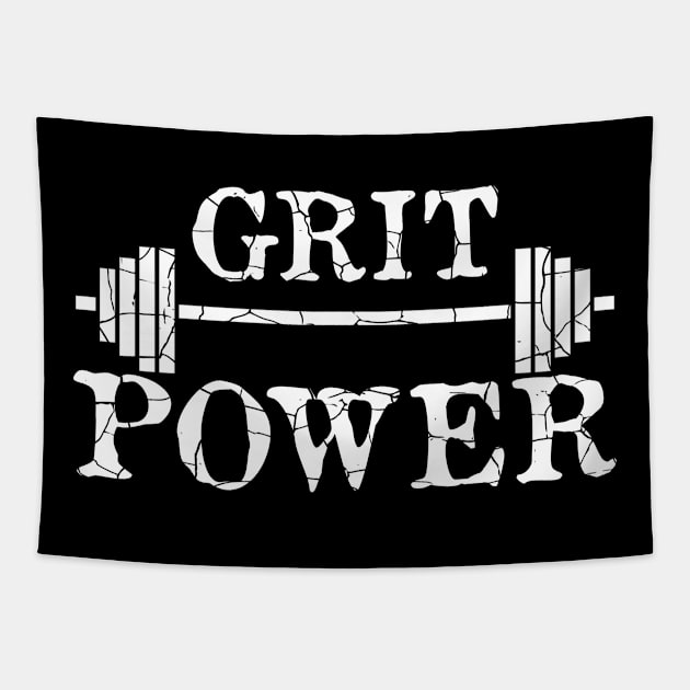 Grit Power Fitness Strength Tapestry by Funkrafstik