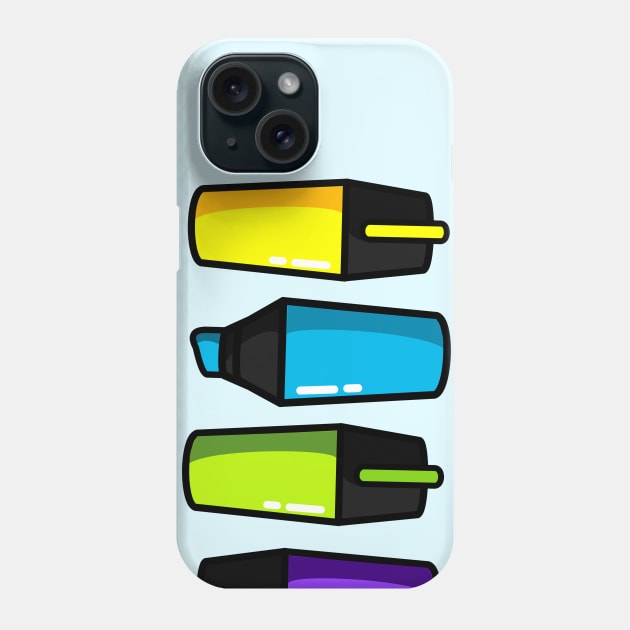 Highlighter Row Phone Case by Goobycloud