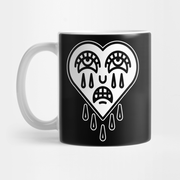 Crying Heart Tattoo Design Tattoo Tasse Teepublic Fr