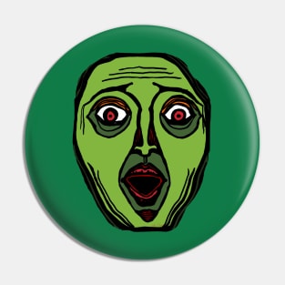 Fright Face (transparent) Pin