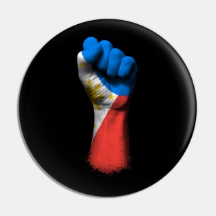 Flag of Philippines on a Raised Clenched Fist Pin