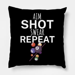 Aim shot swear repeat Pillow