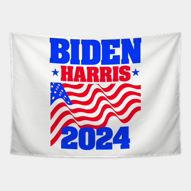 Biden-Harris 2024 for Light Backgrounds Tapestry by MotiviTees