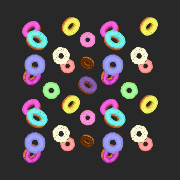 Cool and fun colorful donuts pattern by PLdesign