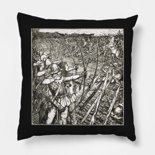 Archers winning the day, Agincourt, 1415 Pillow