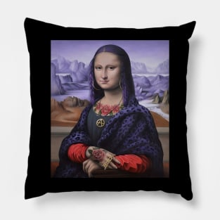 Mona Lisa Anarchy Pillow