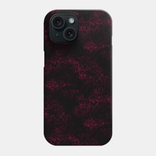 Distressed Black and Red Floral Grunge Pattern Phone Case
