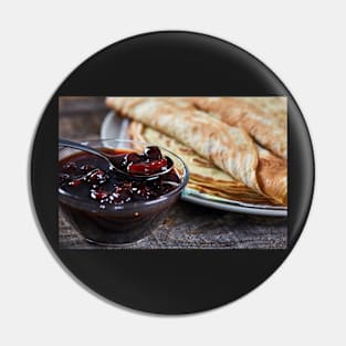 Pancakes filled with dark cherry jam Pin