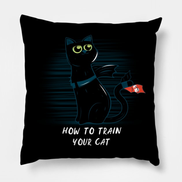 How to train your cat Pillow by Piercek25