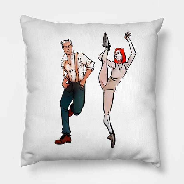 Mismatched Dancers Pillow by dammitfranky