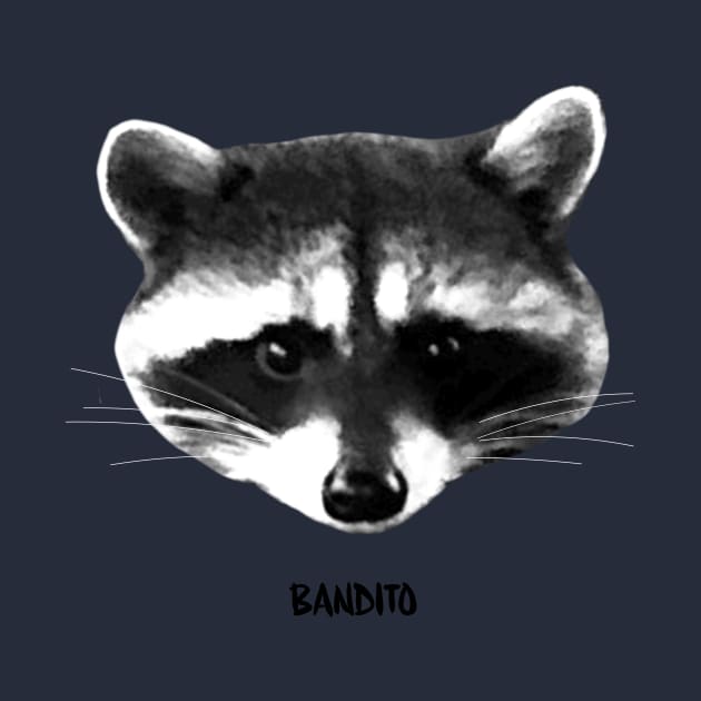 Raccoon "Bandito" cute animal design by StephJChild