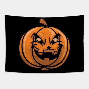 Creepiest Pumpkin Alive Tapestry