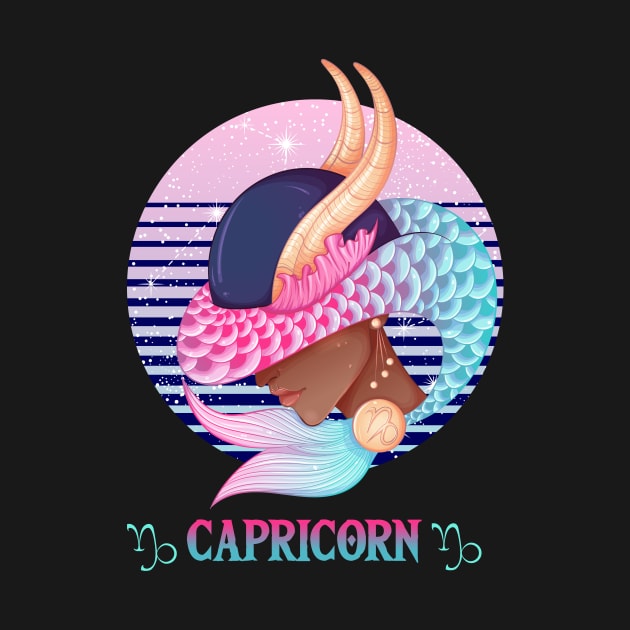 Retro Capricorn Zodiac by NatalitaJK