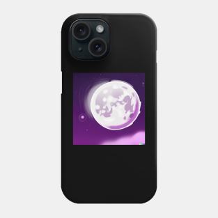 Moon in purple sky Phone Case