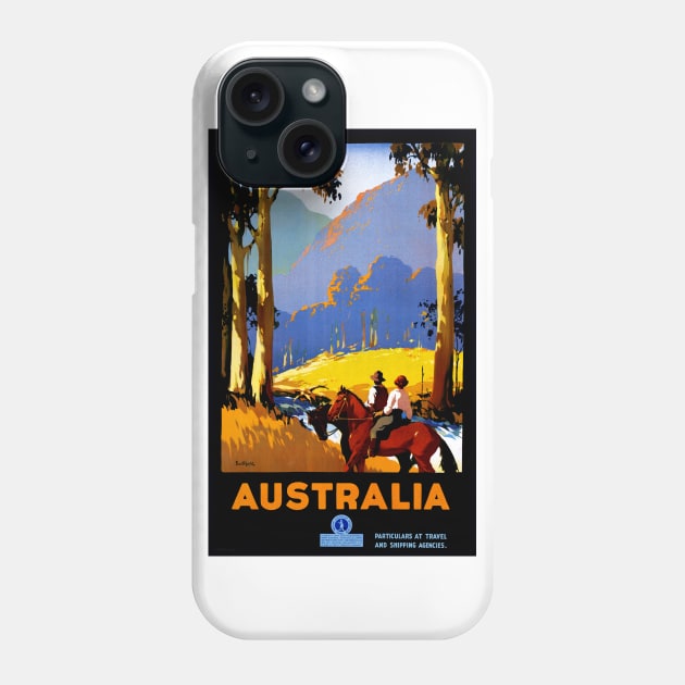 Vintage Travel Poster Australia Phone Case by vintagetreasure