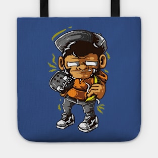 Monkey skateboard Tote