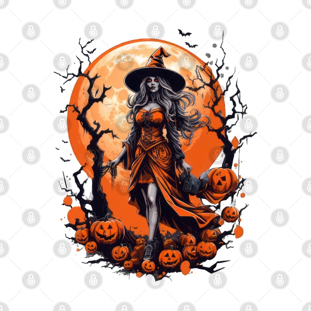 Moonlit Halloween Sorcery by TooplesArt
