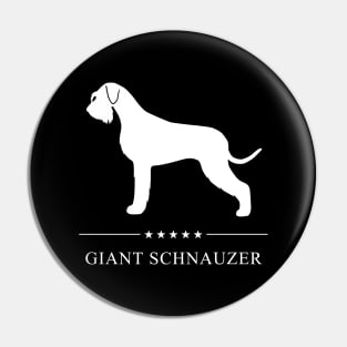 Giant Schnauzer Dog White Silhouette Pin