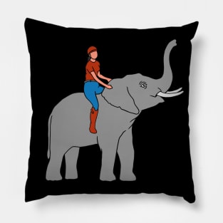 Elephant Rider Pillow