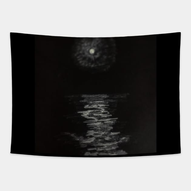 night by the sea Tapestry by Vadim2801