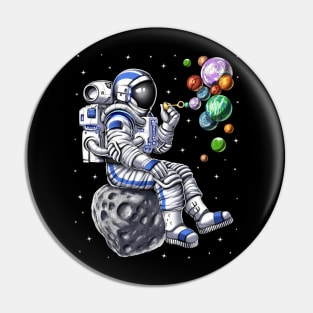 Astronaut Blowing Bubbles Pin